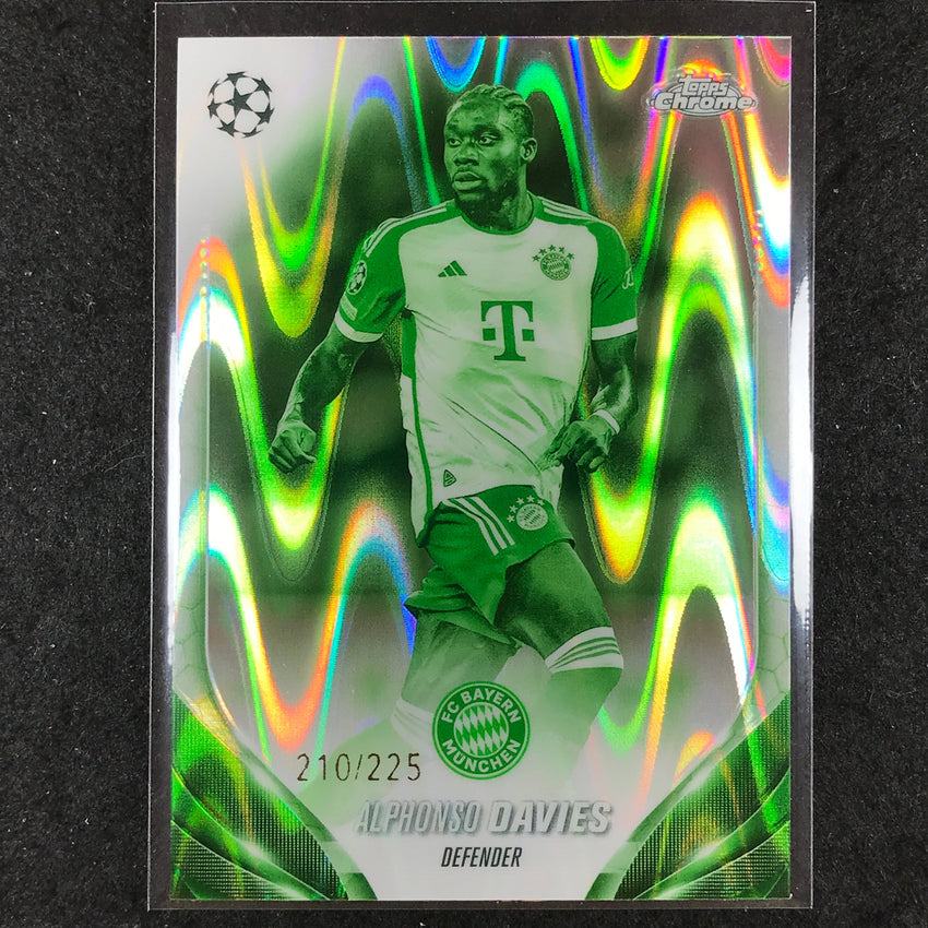 2023-24 Topps Chrome UEFA Club Comp ALPHONSO DAVIES Night Vision Wave 210/225