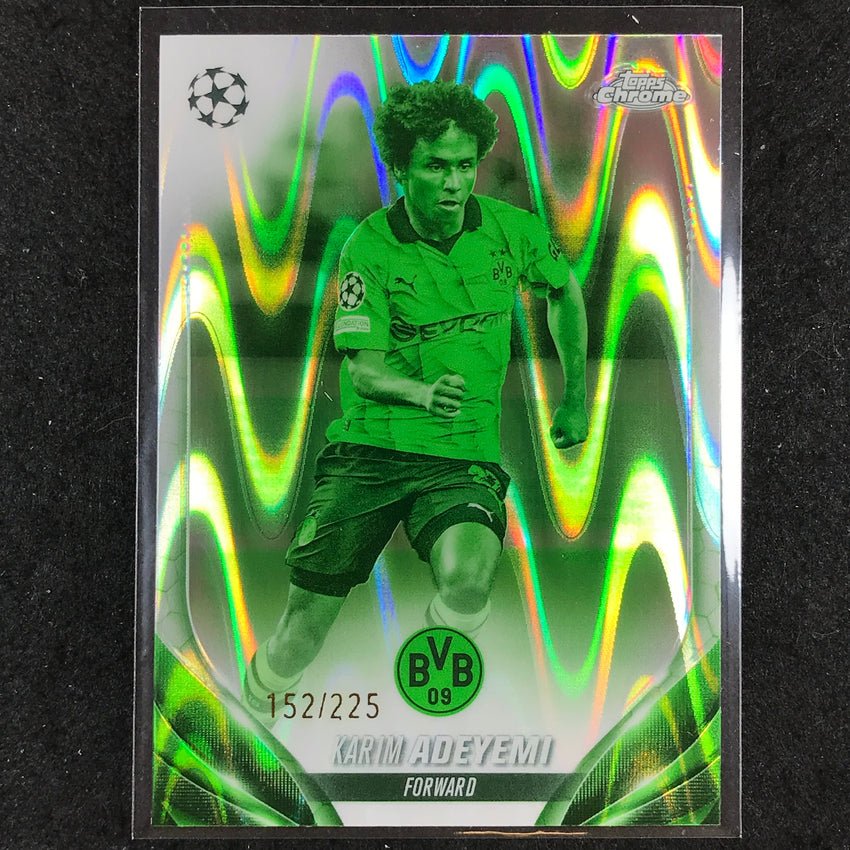 2023-24 Topps Chrome UEFA Club Comp KARIM ADEYEMI Night Vision Ray Wave 152/225