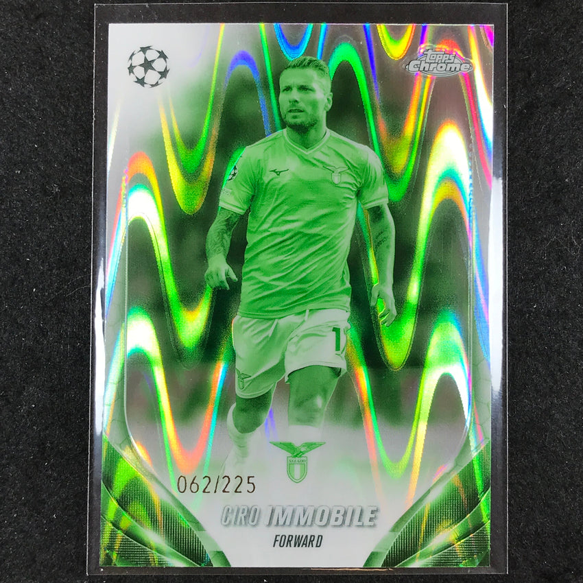 2023-24 Topps Chrome UEFA Club Comp CIRO IMMOBILE Night Vision Ray Wave 62/225