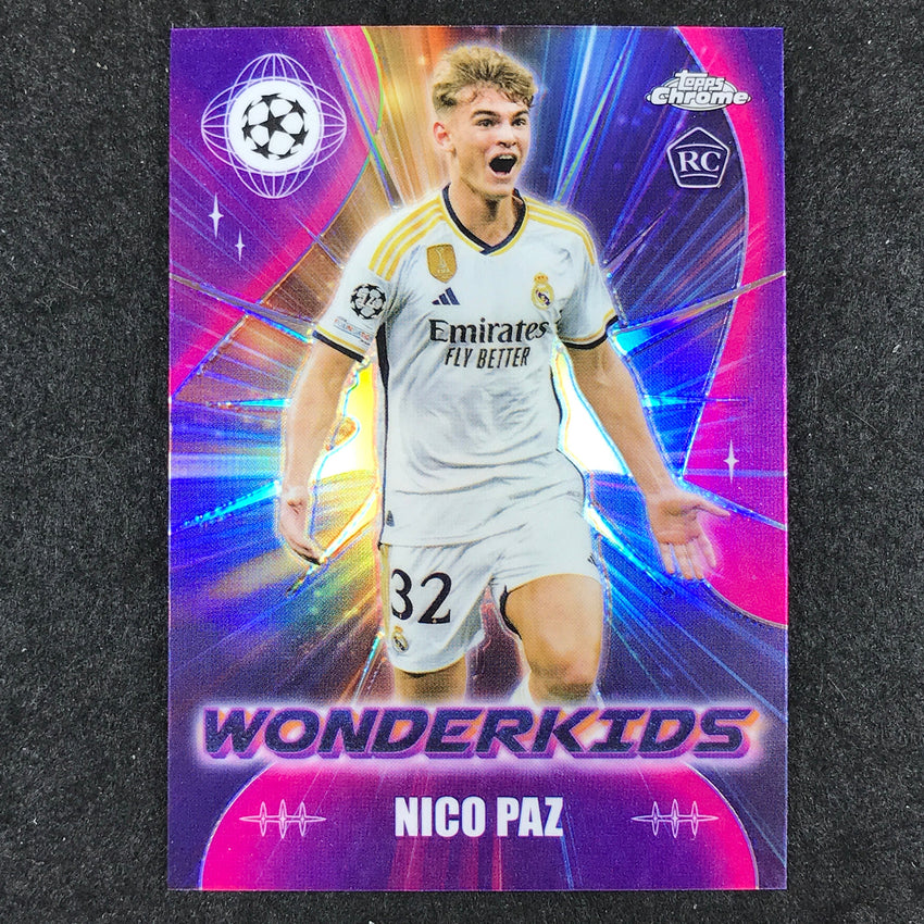 2023-24 Topps Chrome UEFA Club Comp NICO PAZ Wonderkids Rookie Base #10