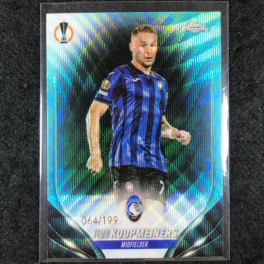 2023-24 Topps Chrome UEFA Club Comp TEUN KOOPMEINERS Base Aqua Wave 64/199 #88