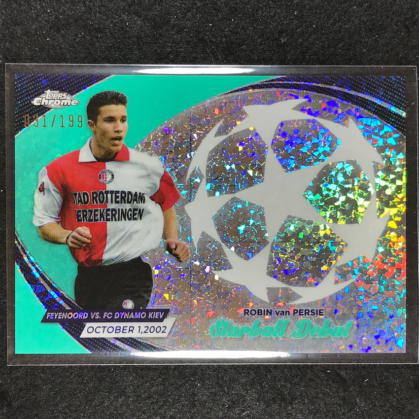 2023-24 Topps Chrome UEFA Club Comp ROBIN VAN PERSIE Starball Debuts Aqua 31/199