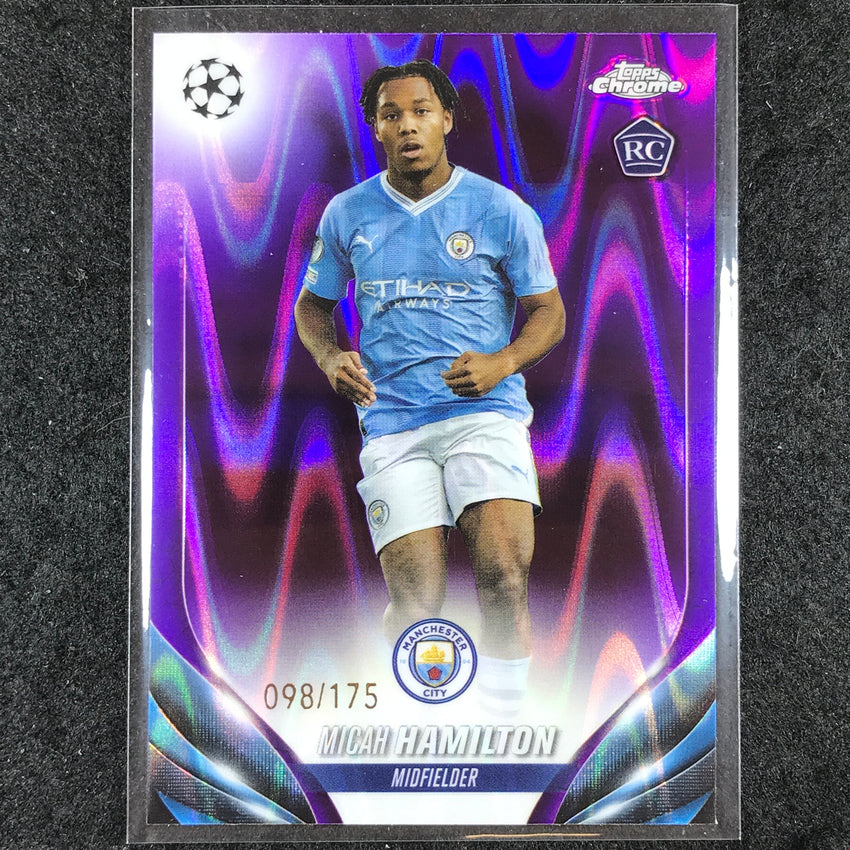 2023-24 Topps Chrome UEFA Club Comp MICAH HAMILTON Rookie Purple Ray Wave 98/175