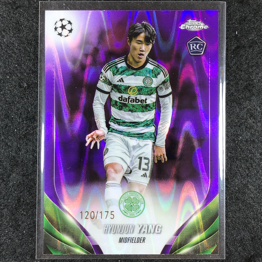 2023-24 Topps Chrome UEFA Club Comp HYUNJUN YANG Rookie Purple Ray Wave 120/175