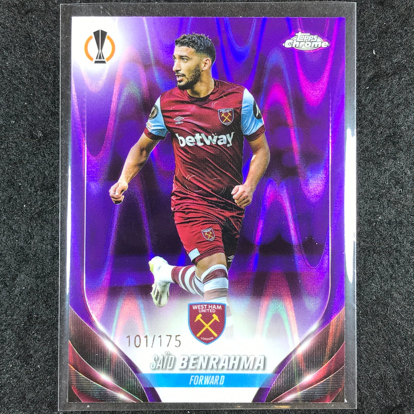 2023-24 Topps Chrome UEFA Club Comp SAID BENRAHMA Base Purple Ray Wave 101/175