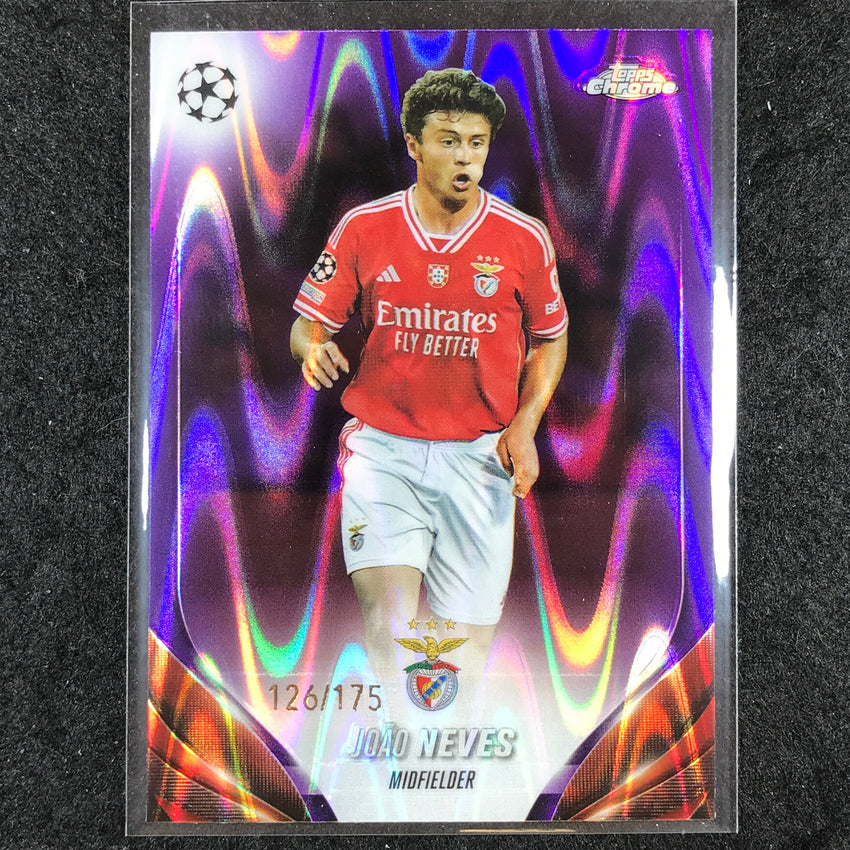 2023-24 Topps Chrome UEFA Club Comp JOAO NEVES Base Purple Ray Wave 126/175 #146