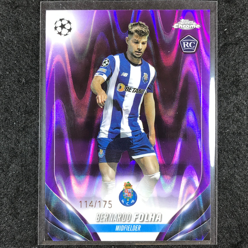 2023-24 Topps Chrome UEFA Club Comp BERNARDO FOLHA Rookie Purple Ray 114/175