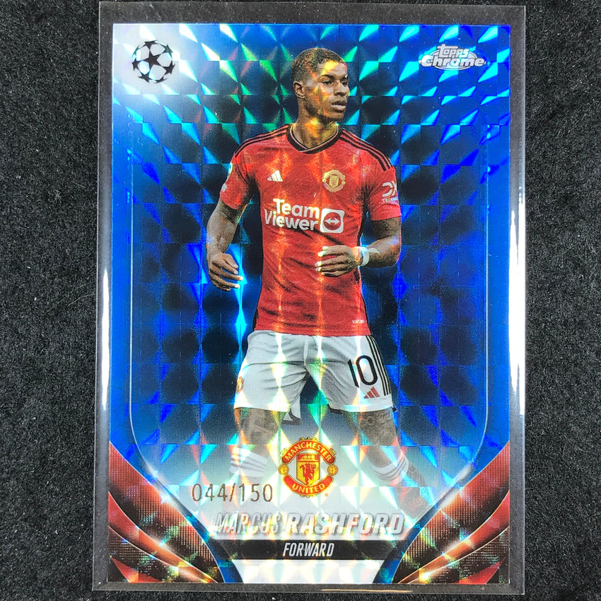 2023-24 Topps Chrome UEFA Club Comp MARCUS RASHFORD Base Blue Geometric 44/150