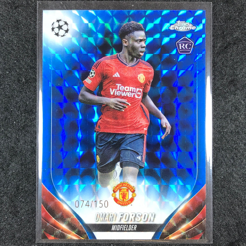 2023-24 Topps Chrome UEFA Club Comp OMARI FORSON Rookie Blue Geometric 74/150