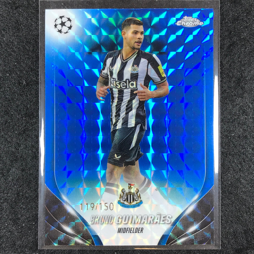 2023-24 Topps Chrome UEFA Club Comp BRUNO GUIMARAES Base Blue Geometric 119/150