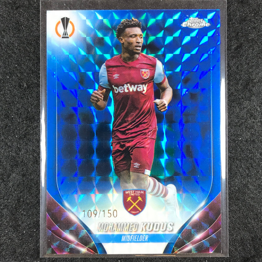 2023-24 Topps Chrome UEFA Club Comp MOHAMMED KUDUS Base Blue Geometric 109/150