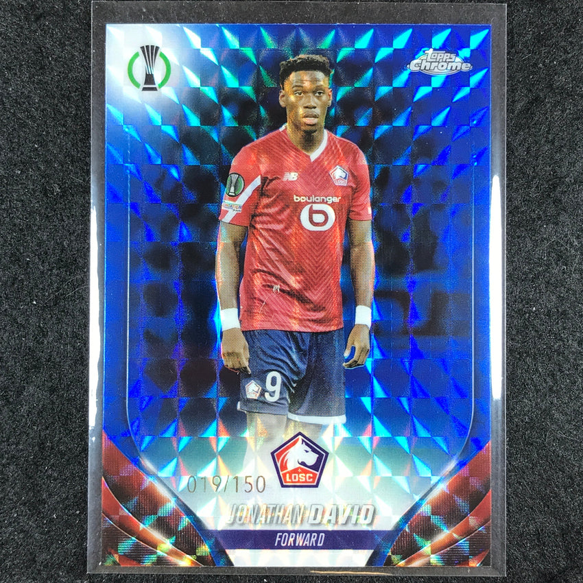 2023-24 Topps Chrome UEFA Club Comp JONATHAN DAVID Base Blue Geometric 19/150