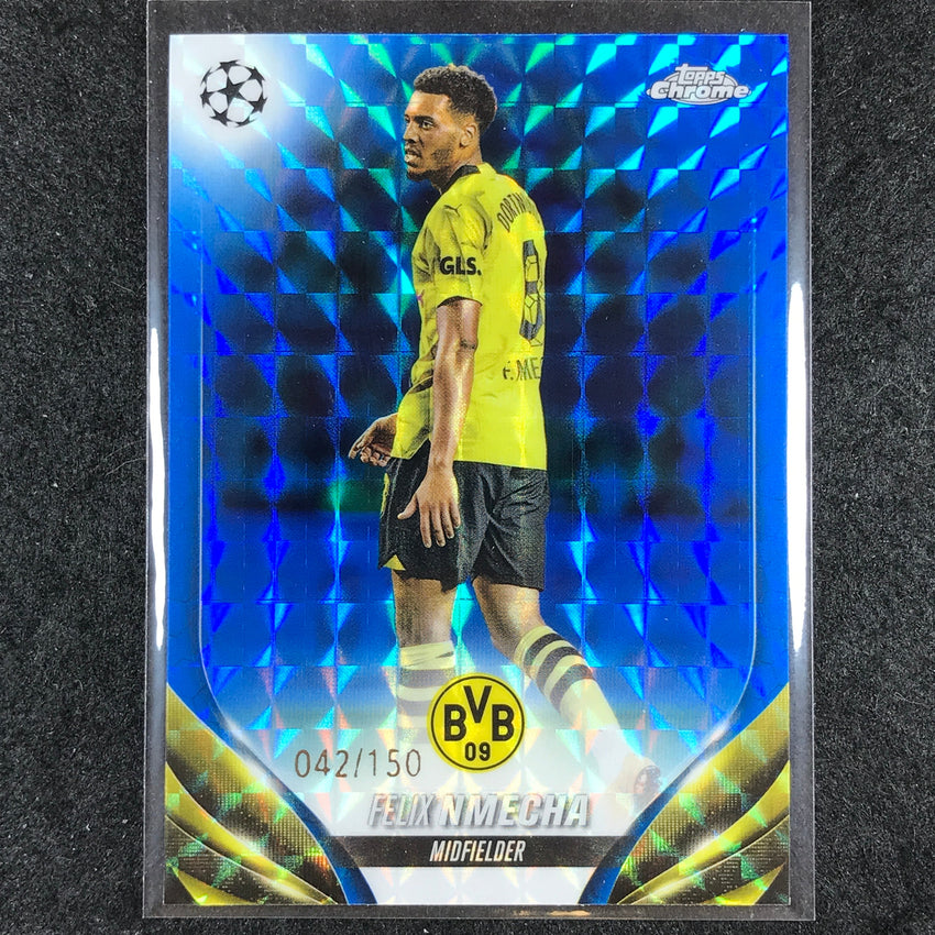2023-24 Topps Chrome UEFA Club Comp FELIX NMECHA Base Blue Geometric 42/150 #145