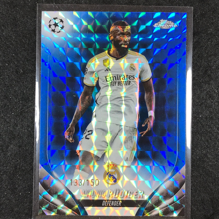 2023-24 Topps Chrome UEFA Club Comp ANTONIO RUDIGER Base Blue Geometric 133/150