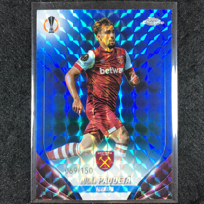 2023-24 Topps Chrome UEFA Club Comp LUCAS PAQUETA Blue Geometric 69/150 #179