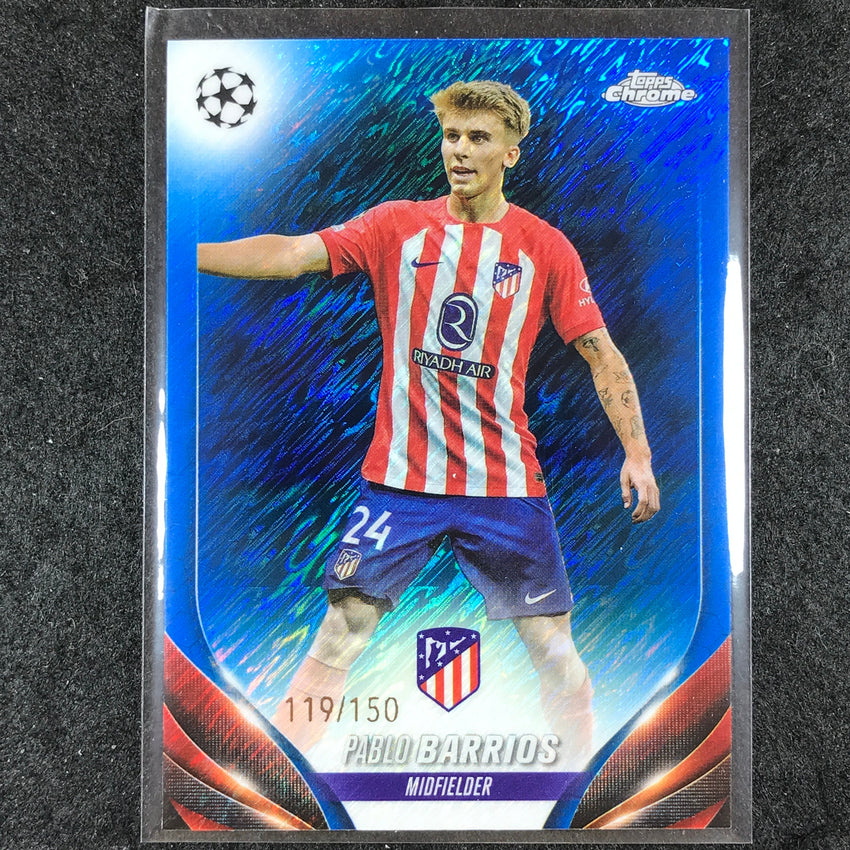 2023-24 Topps Chrome UEFA Club Comp PABLO BARRIOS Base Blue Shimmer 119/150 #139
