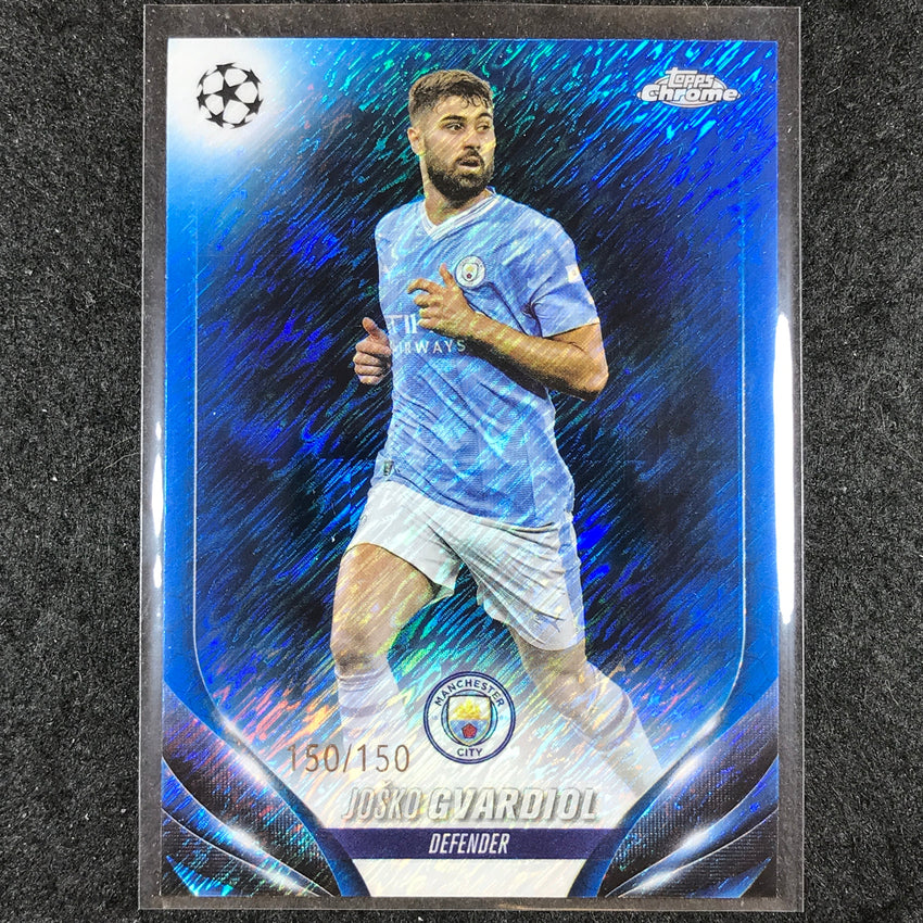 2023-24 Topps Chrome UEFA Club Comp JOSKO GVARDIOL Blue Shimmer 150/150 #196