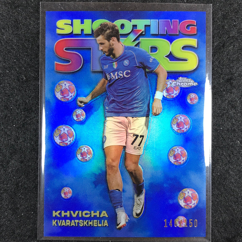 2023-24 Topps Chrome UEFA Club Comp KHVICHA KVARATSKHELIA 1998 Blue 146/150