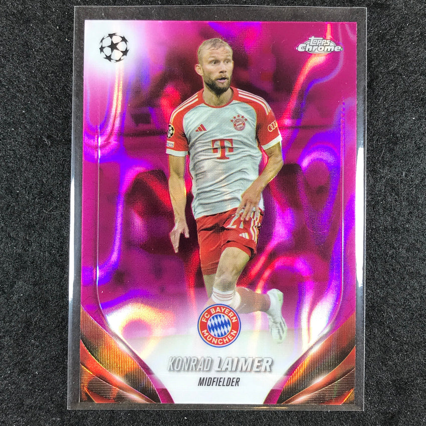 2023-24 Topps Chrome UEFA Club Comp KONRAD LAIMER Base Pink Lava #35