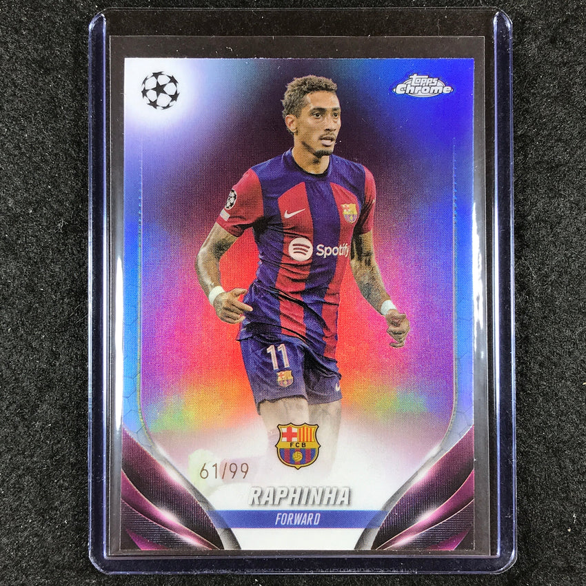 2023-24 Topps Chrome UEFA Club Comp RAPHINHA Base Color Match 61/99 #76