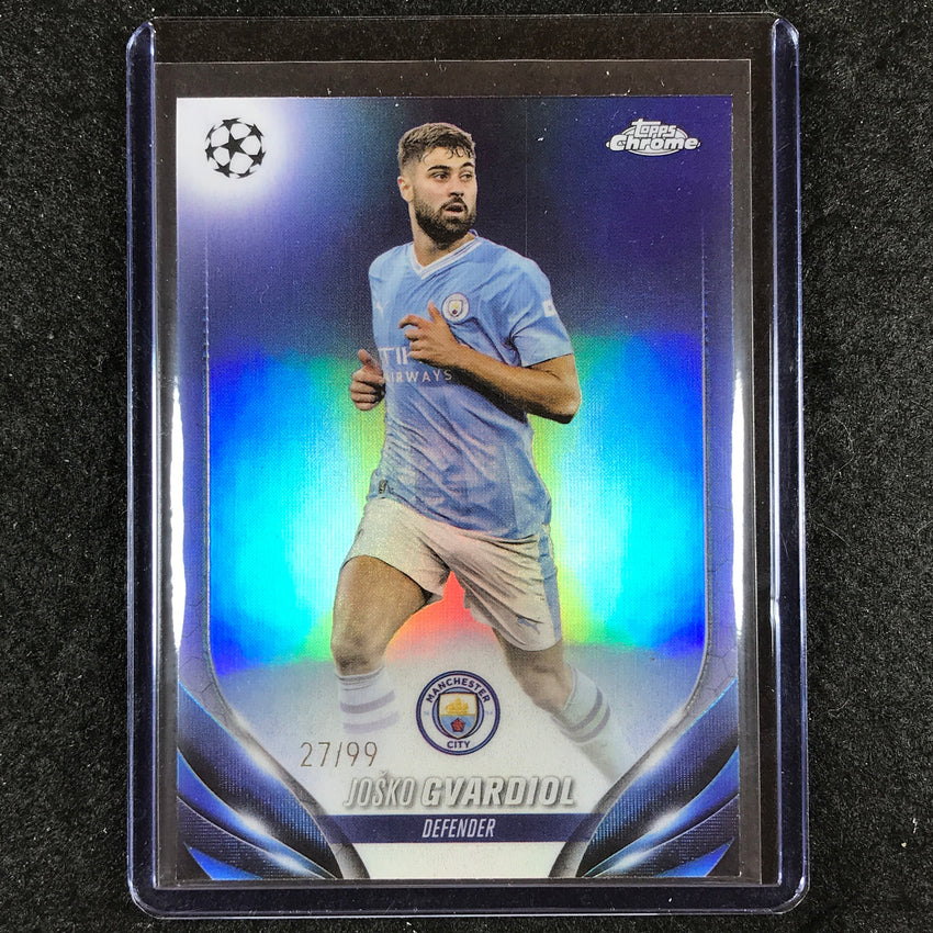 2023-24 Topps Chrome UEFA Club Comp JOSKO GVARDIOL Base Color Match 27/99 #196