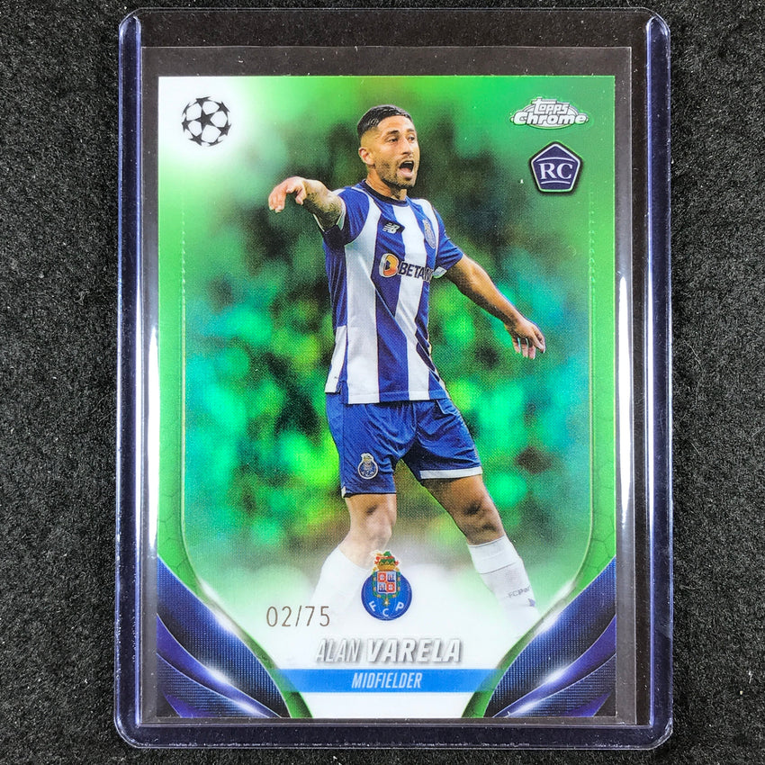 2023-24 Topps Chrome UEFA Club Comp ALAN VARELA Rookie Base Green 2/75 #55