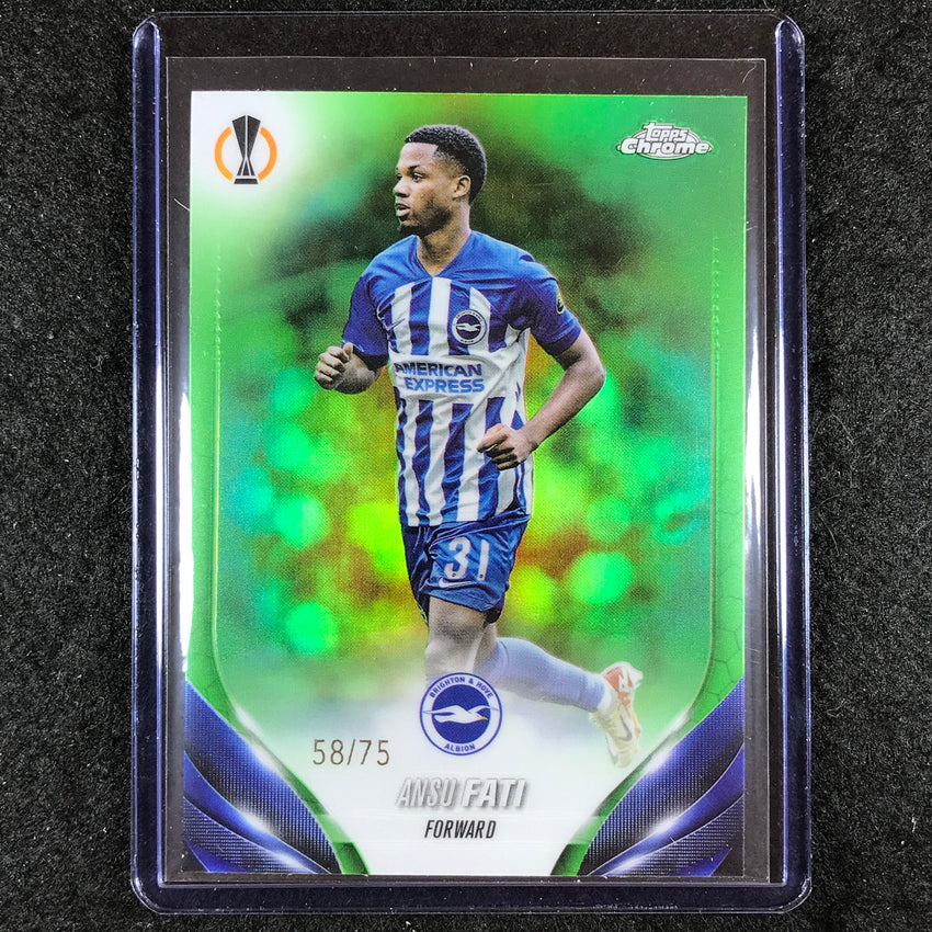 2023-24 Topps Chrome UEFA Club Comp ANSU FATI Base Green 58/75 #74