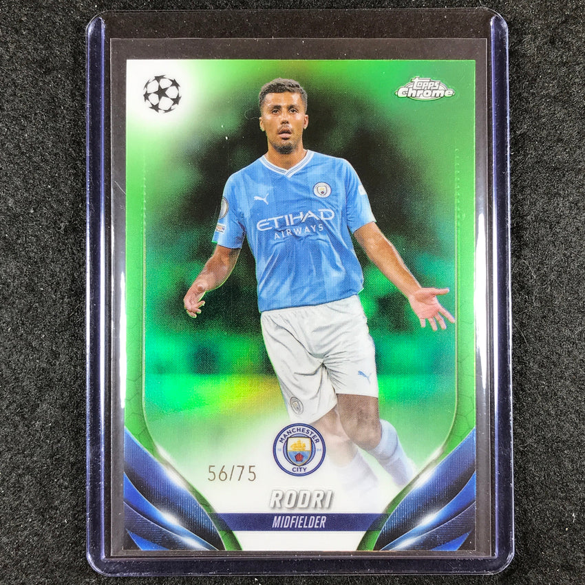 2023-24 Topps Chrome UEFA Club Comp RODRI Base Green 56/75 #75