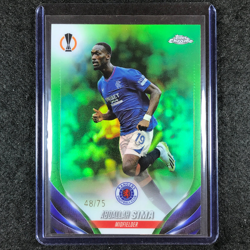 2023-24 Topps Chrome UEFA Club Comp ABDALLAH SIMA Base Green 48/75 #79