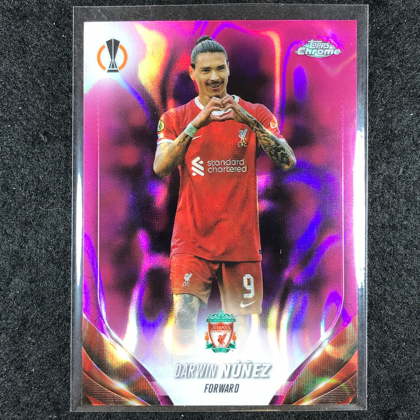 2023-24 Topps Chrome UEFA Club Comp DARWIN NUNEZ Base Pink Lava #41