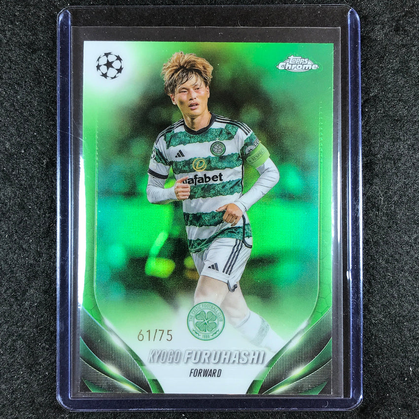 2023-24 Topps Chrome UEFA Club Comp KYOGO FURUHASHI Base Green 61/75 #127