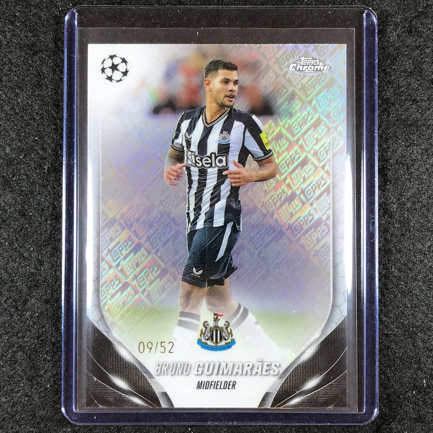 2023-24 Topps Chrome UEFA Club Comp BRUNO GUIMARAES Base Toppsfractor 9/52 #104