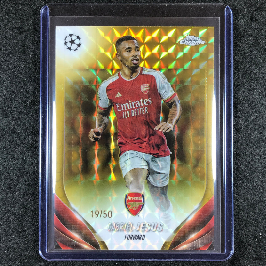 2023-24 Topps Chrome UEFA Club Comp GABRIEL JESUS Base Gold Geometric 19/50 #40