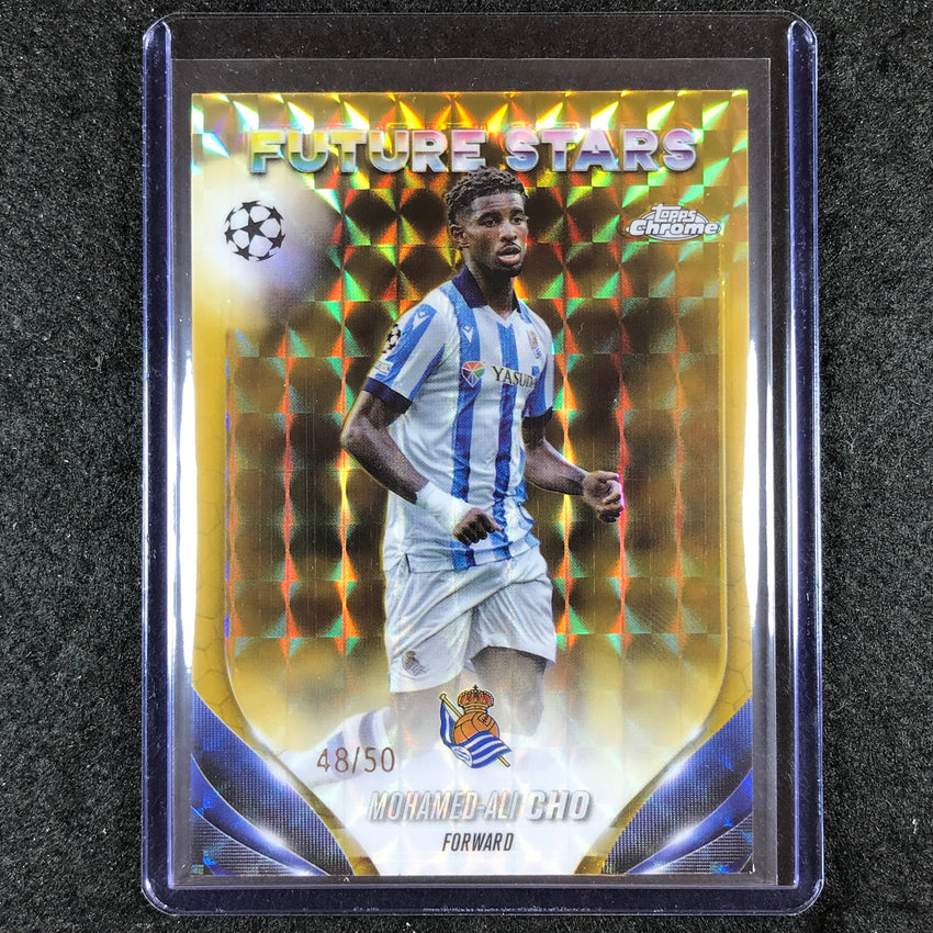 2023-24 Topps Chrome UEFA Club Comp MOHAMED-ALI CHO Future Stars Gold 48/50
