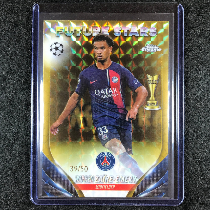 2023-24 Topps Chrome UEFA Club Comp ZAIRE-EMERY Future Gold Geometric 39/50