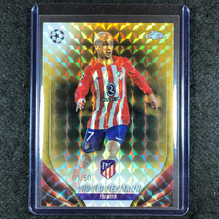 2023-24 Topps Chrome UEFA Club Comp ANTOINE GRIEZMANN Base Gold Geometric 1/50