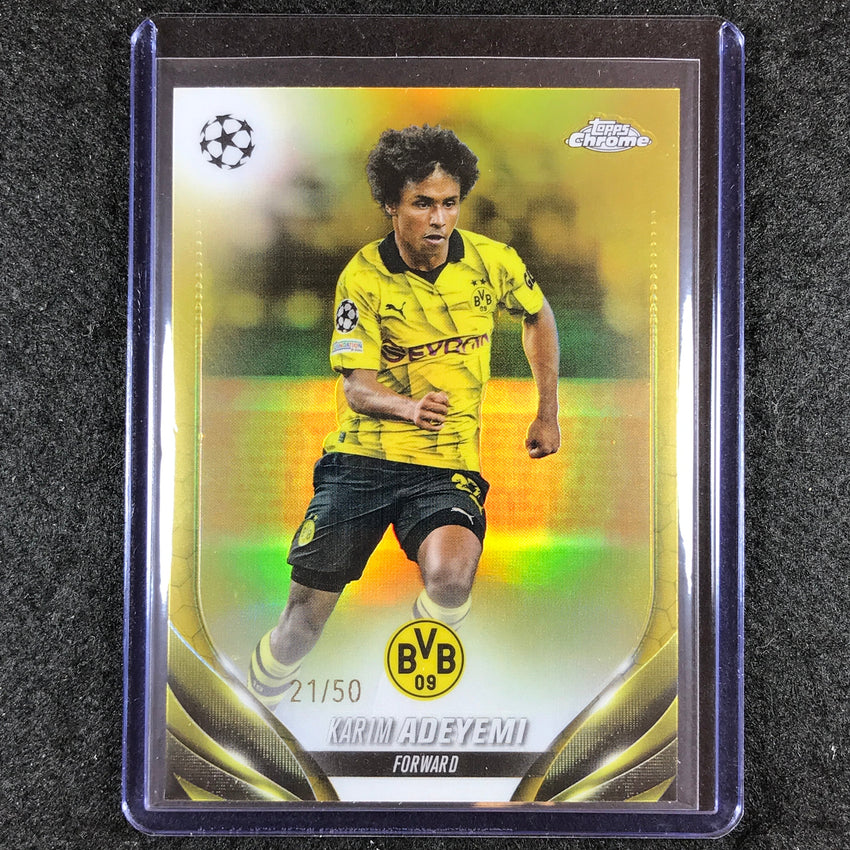2023-24 Topps Chrome UEFA Club Comp KARIM ADEYEMI Base Gold 21/50 #73