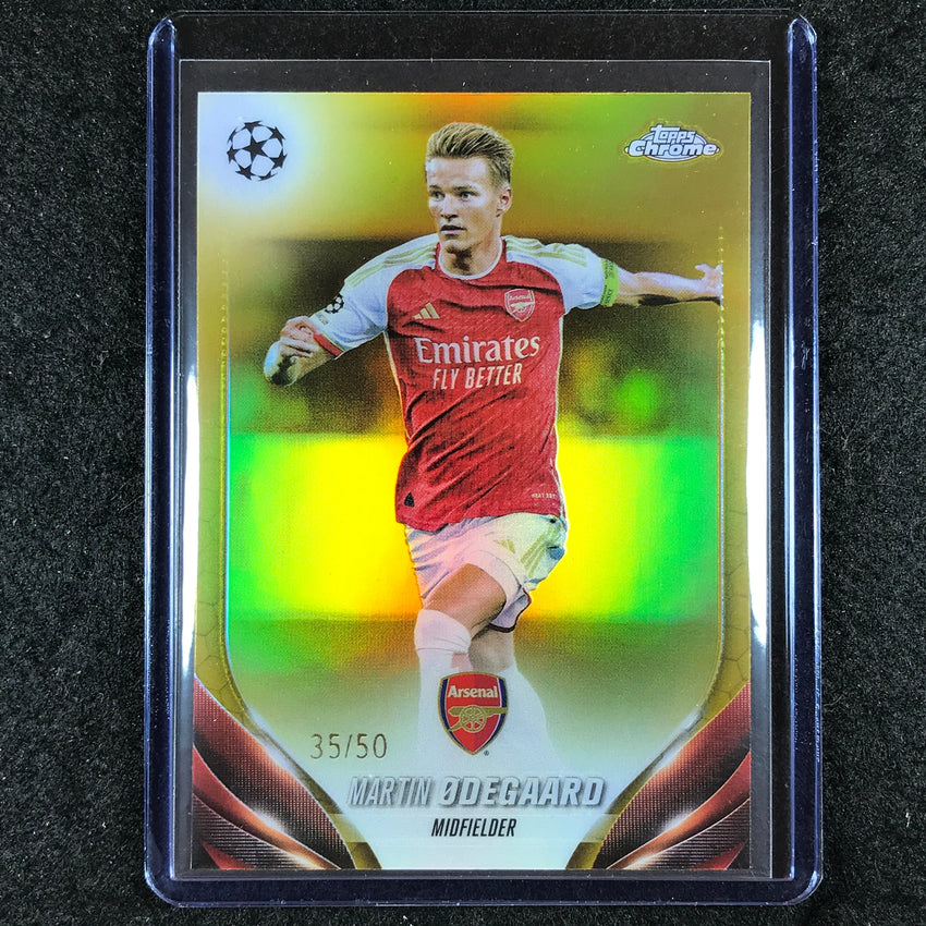 2023-24 Topps Chrome UEFA Club Comp MARTIN ODEGAARD Base Gold 35/50 #111