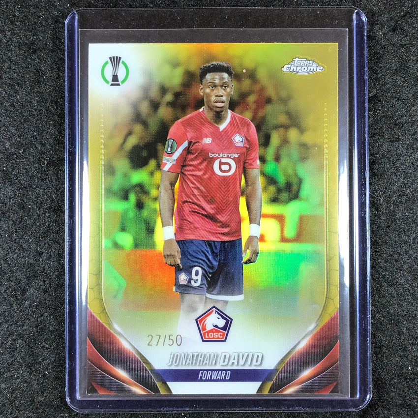2023-24 Topps Chrome UEFA Club Comp JONATHAN DAVID Base Gold 27/50 #117