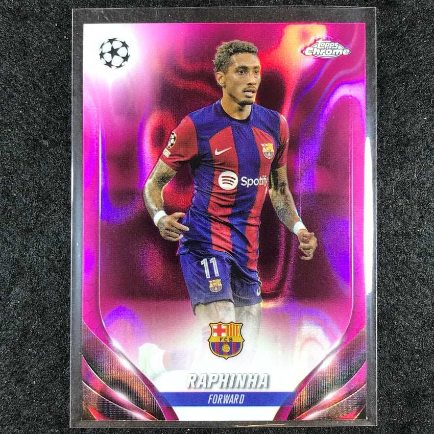 2023-24 Topps Chrome UEFA Club Comp RAPHINHA Base Pink Lava #76