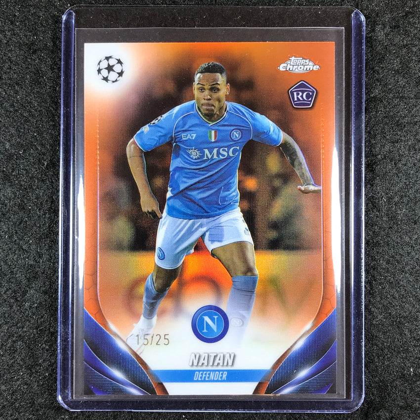 2023-24 Topps Chrome UEFA Club Comp NATAN Rookie Base Orange 15/25 #26