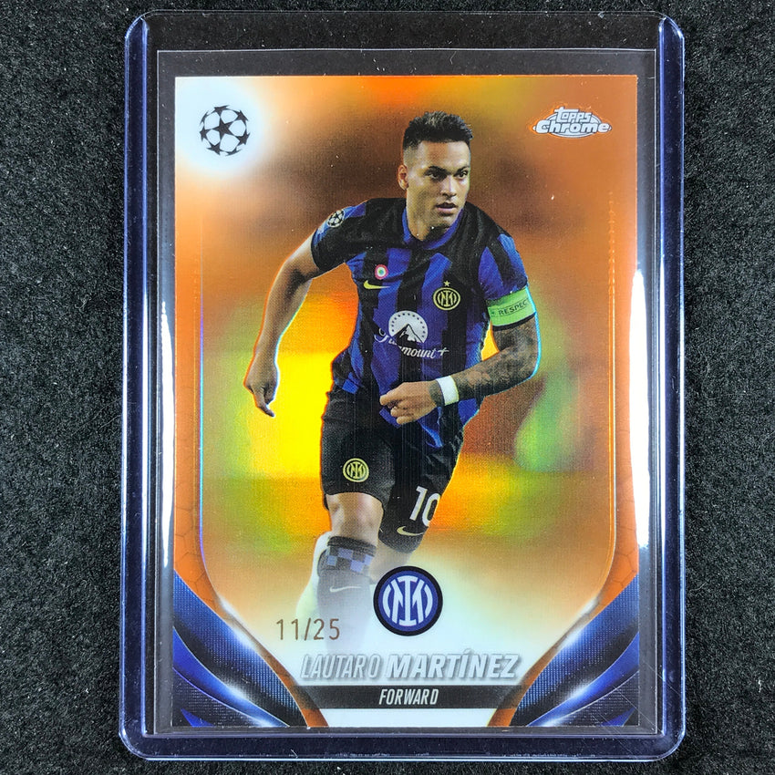 2023-24 Topps Chrome UEFA Club Comp LAUTARO MARTINEZ Base Orange 11/25 #143