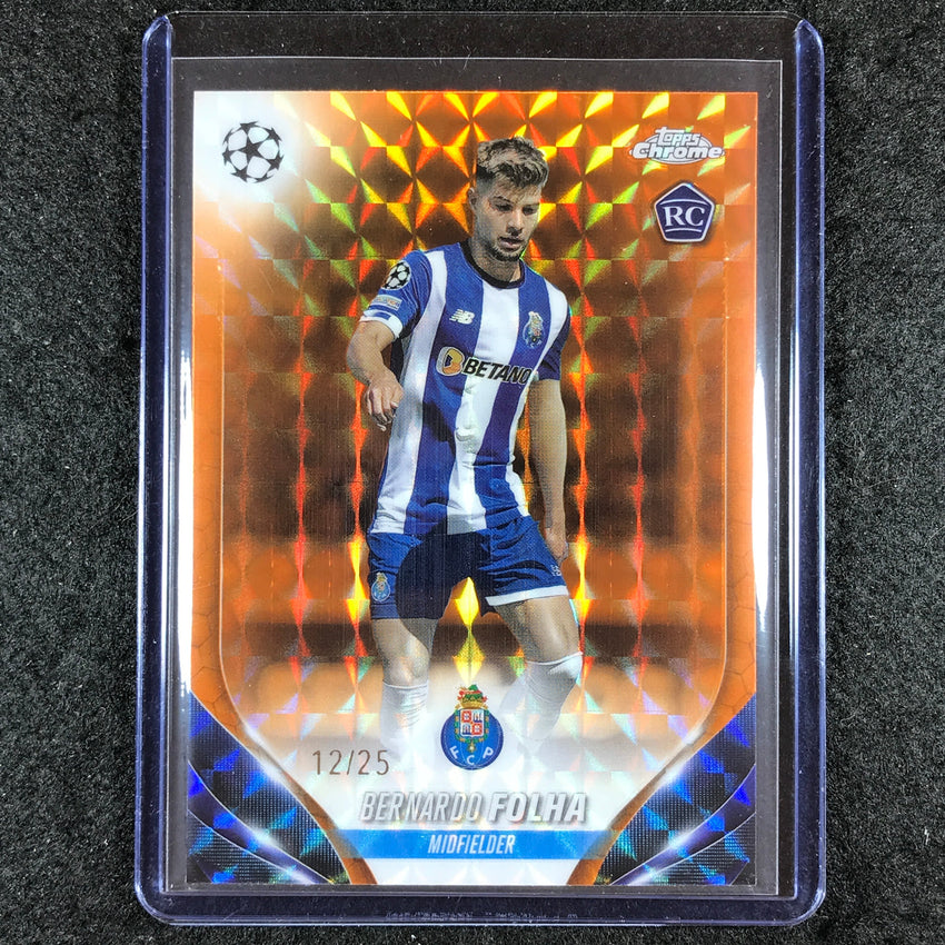 2023-24 Topps Chrome UEFA Club Comp BERNARDO FOLHA Base Orange Geometric 12/25