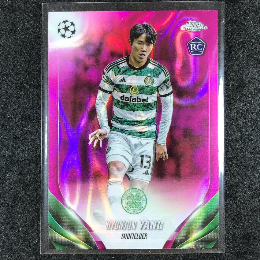 2023-24 Topps Chrome UEFA Club Comp HYUNJUN YANG Rookie Base Pink Lava #83