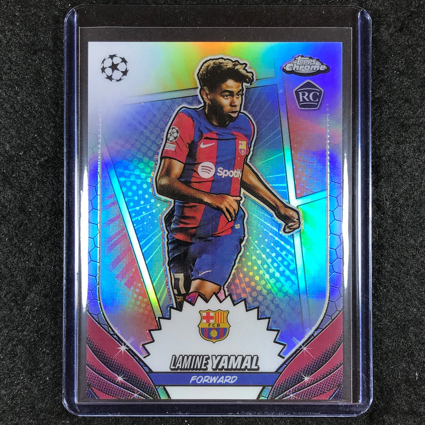 2023-24 Topps Chrome UEFA Club Comp LAMINE YAMAL Hero Variation Rookie SSP #64