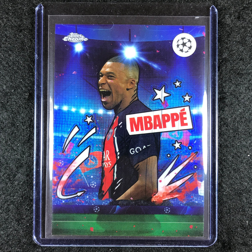 2023-24 Topps Chrome UEFA Club Comp KYLIAN MBAPPE TIFO SSP #3