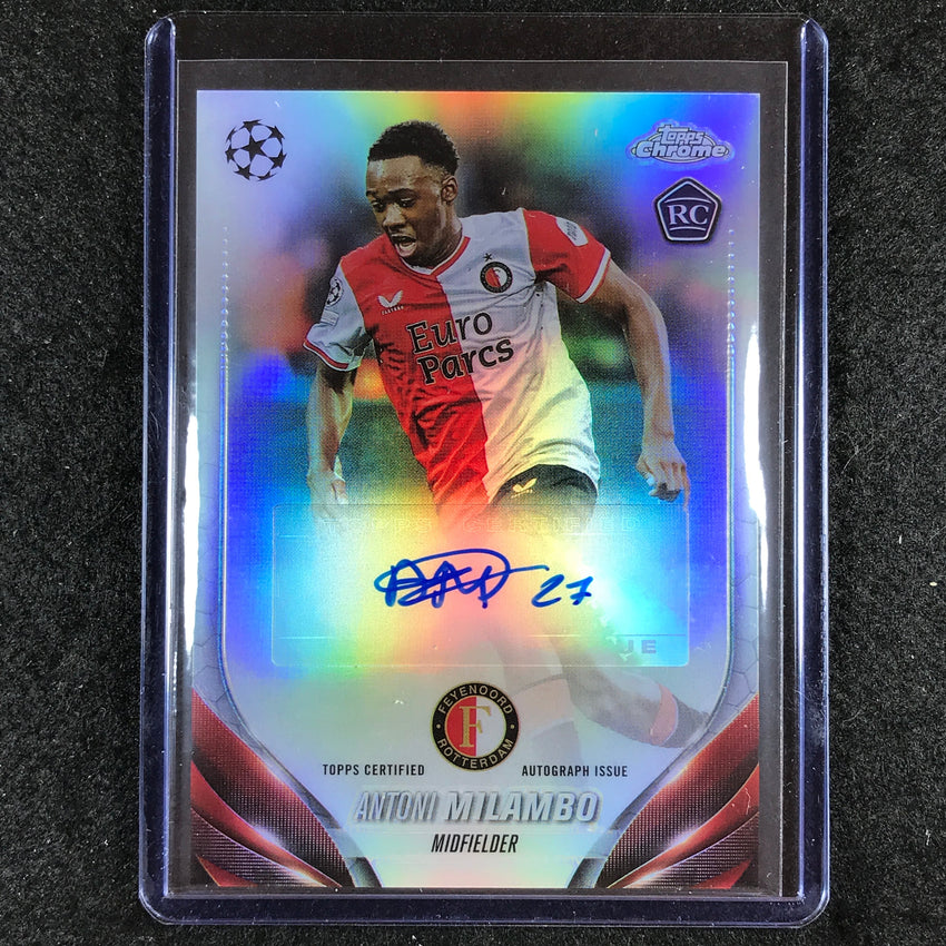 2023-24 Topps Chrome UEFA Club Comp ANTONI MILAMBO Chrome Rookie Auto Base #AM