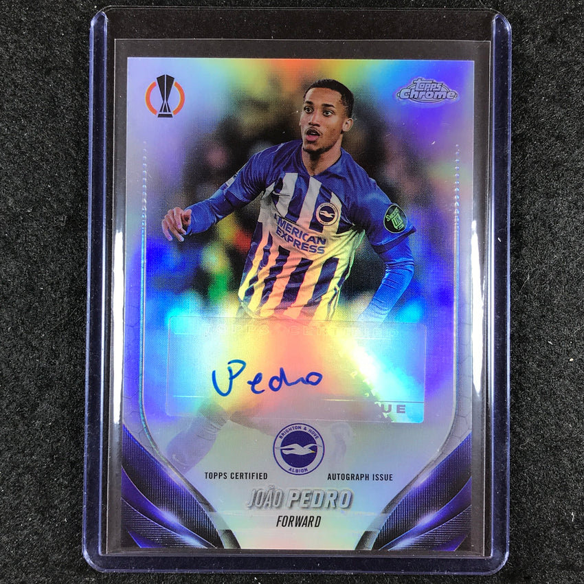 2023-24 Topps Chrome UEFA Club Comp JOAO PEDRO Chrome Auto Base #JP