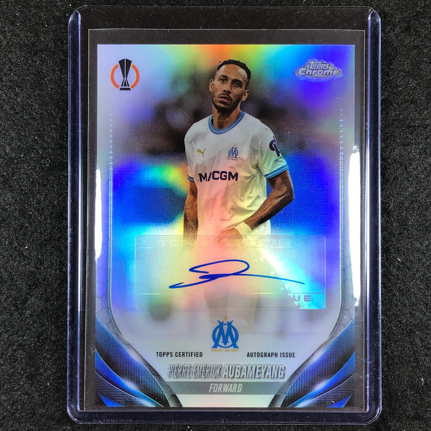 2023-24 Topps Chrome UEFA Club Comp PIERRE-EMERICK AUBAMEYANG Chrome Auto #PEA