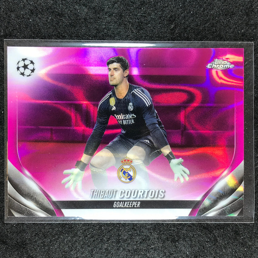 2023-24 Topps Chrome UEFA Club Comp THIBAUT COURTOIS Base Pink Lava #100